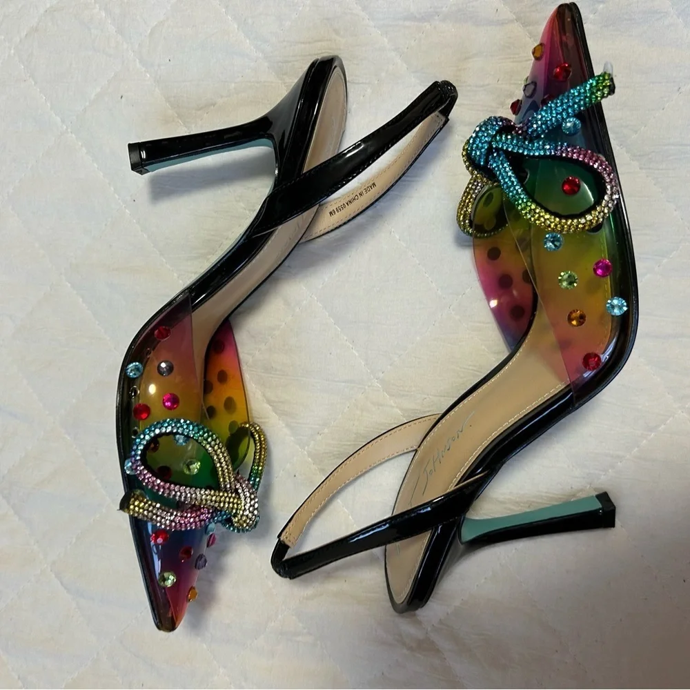 Betsey Johnson Multicolor Beaded Heels